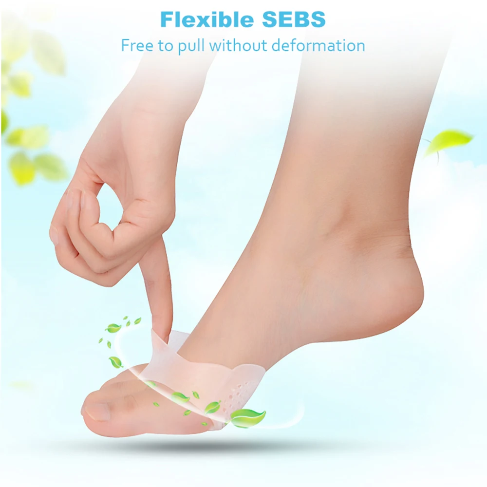Silicone Honeycomb Forefoot Insoles for Women High Heels Shoes Pad Gel Half Insoles Forefoot Insert Pain Relief Massage Socks
