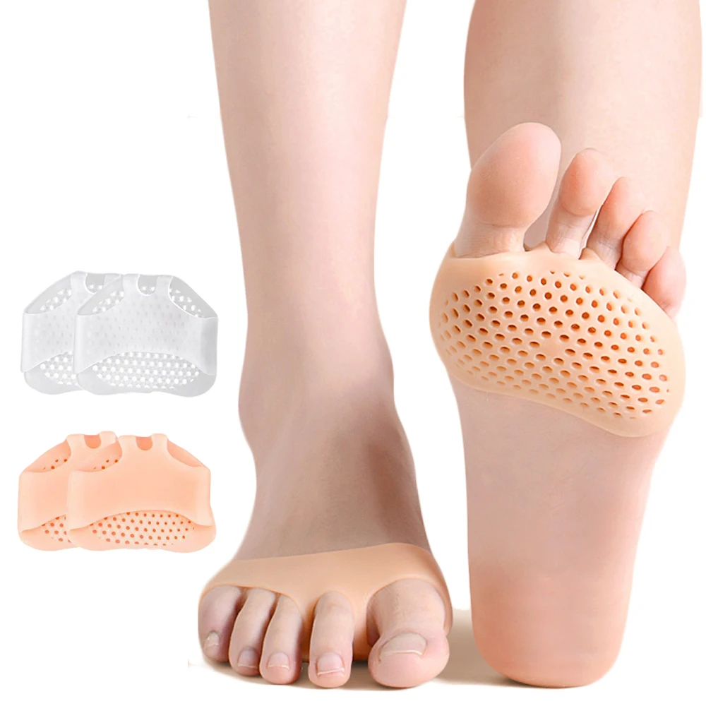 Silicone Honeycomb Forefoot Insoles for Women High Heels Shoes Pad Gel Half Insoles Forefoot Insert Pain Relief Massage Socks