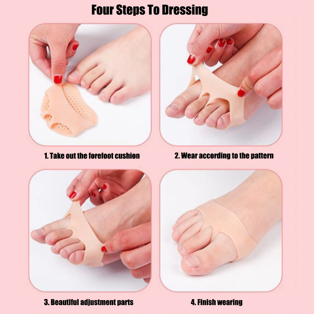 Silicone Honeycomb Forefoot Insoles for Women High Heels Shoes Pad Gel Half Insoles Forefoot Insert Pain Relief Massage Socks