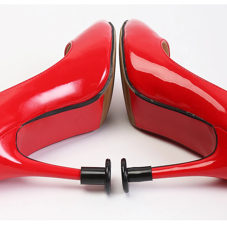 2Pcs Non-slip Wearable Heel Cover Round Woman High Heels Protective Cover TPU/PVC Material Soft Damping Heel Protector