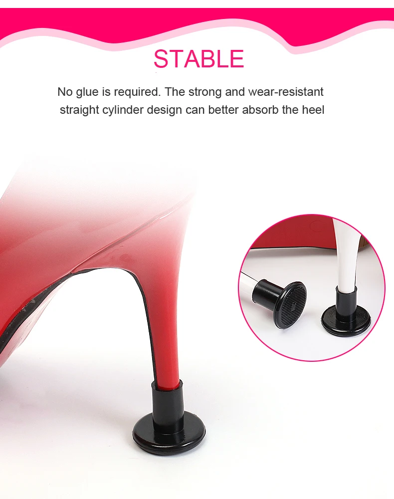 2Pcs Non-slip Wearable Heel Cover Round Woman High Heels Protective Cover TPU/PVC Material Soft Damping Heel Protector