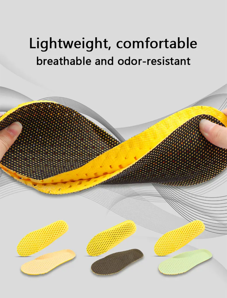Sports Shoe Insole Is Comfortable, Breathable, and Soft. The Insole Absorbs Sweat and Wicks Sweat. Sports Shoe Honeycomb Insole