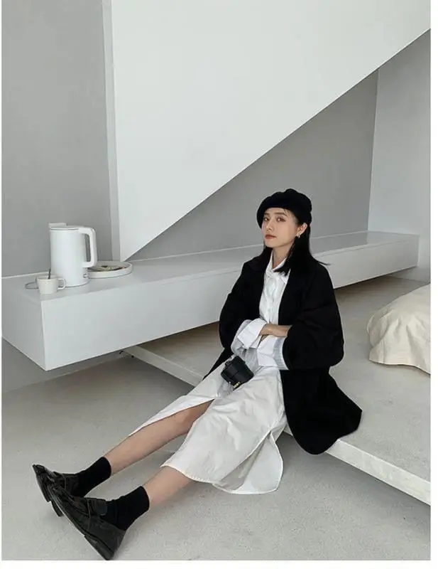 Women's Large Blazer Coats Spring Autumn Fashion Korean Version Loose Top Coat Office Work Clothes Grace Fall Jacket for Women