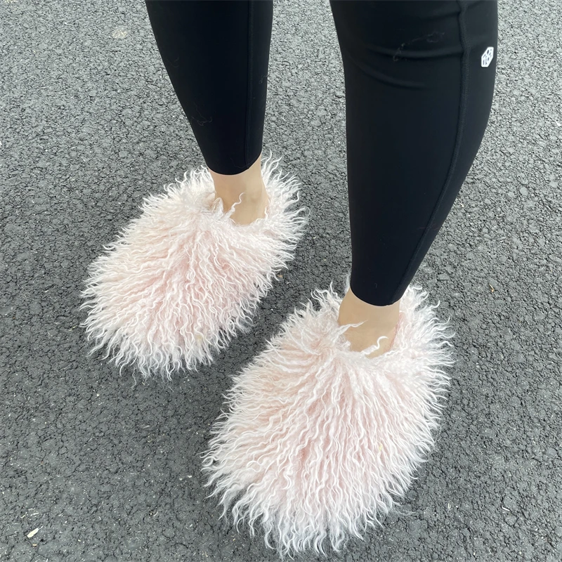 Women Summer Luxury Fluffy Faux Fur Slides Amazing Fur Sandals