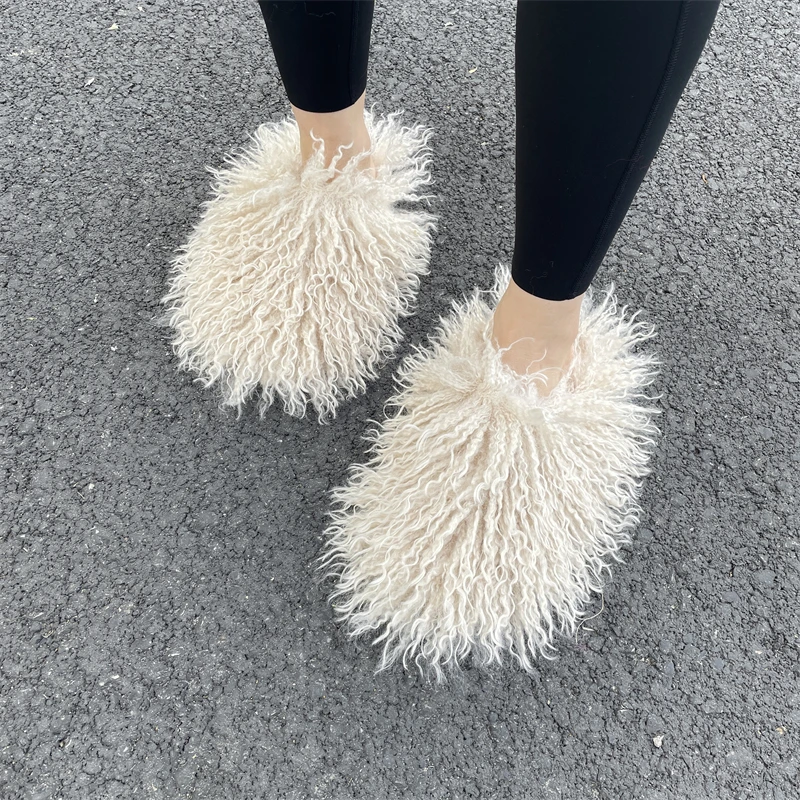 Women Summer Luxury Fluffy Faux Fur Slides Amazing Fur Sandals