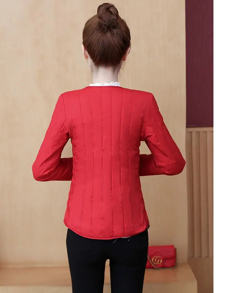 5XL Add Velvet Cotton Coat Women Lightweight Down Cotton Jacket 2024 Autumn And Winter Parkas Female Short Jackets Looes Coats