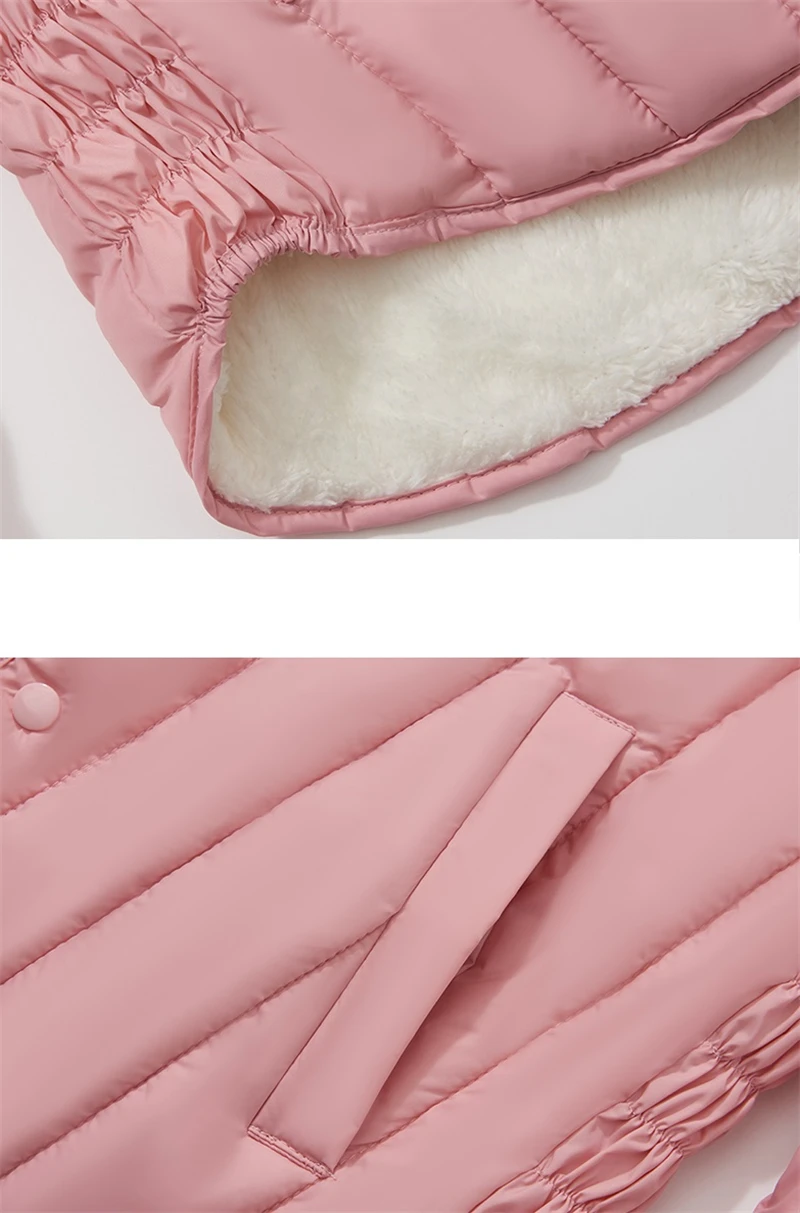 5XL Add Velvet Cotton Coat Women Lightweight Down Cotton Jacket 2024 Autumn And Winter Parkas Female Short Jackets Looes Coats