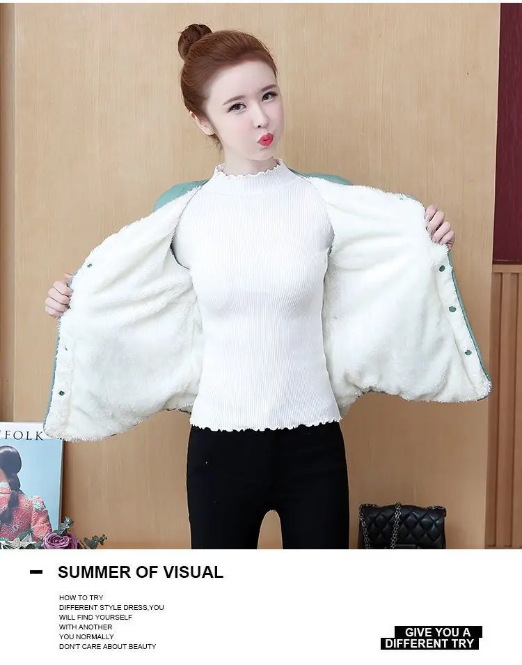 5XL Add Velvet Cotton Coat Women Lightweight Down Cotton Jacket 2024 Autumn And Winter Parkas Female Short Jackets Looes Coats