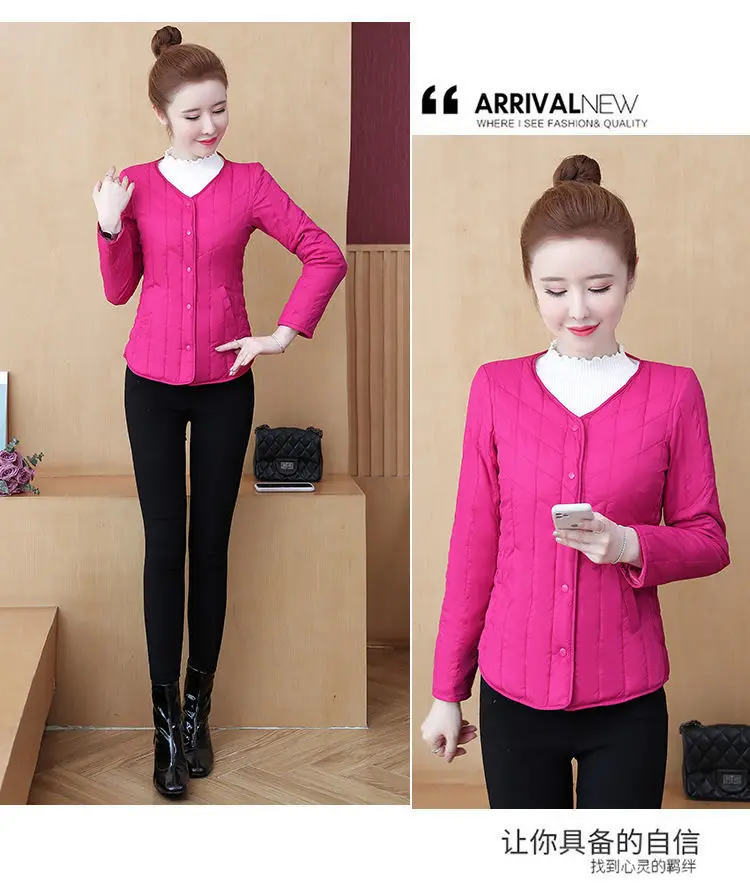 5XL Add Velvet Cotton Coat Women Lightweight Down Cotton Jacket 2024 Autumn And Winter Parkas Female Short Jackets Looes Coats