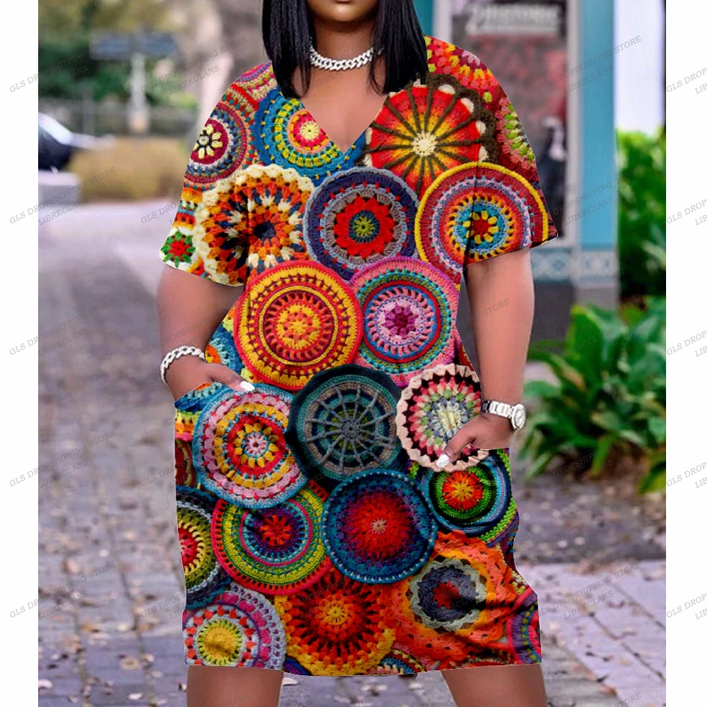 Summer Dresses Women Fashion Casual Black Africa Dress Party Evening Boho Girls Large Size Chain Dress Sexy Brand Sundress Beach
