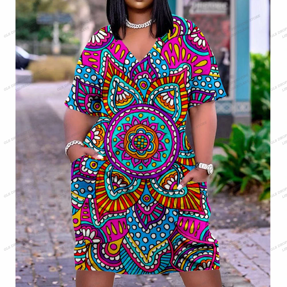 Summer Dresses Women Fashion Casual Black Africa Dress Party Evening Boho Girls Large Size Chain Dress Sexy Brand Sundress Beach