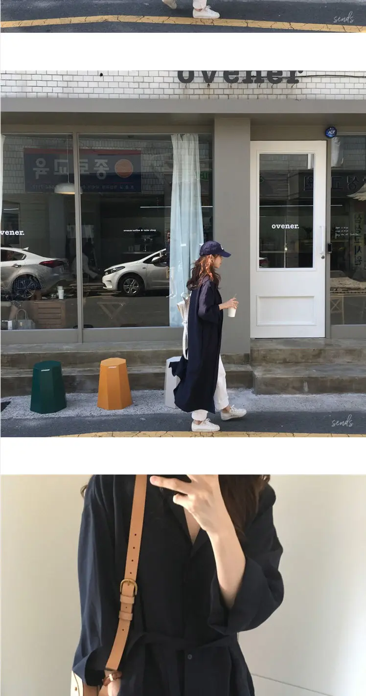Shirt Dress For Women Harajuku Aesthetic Vintage Clothes Woman Korean Fashion Maxi Robe Casual Dresses Long Brownblack