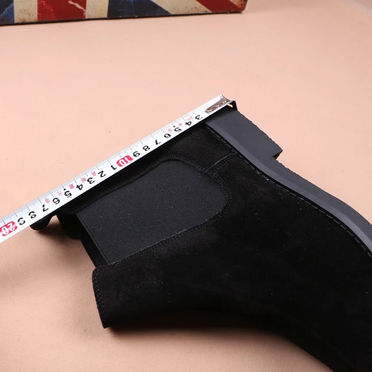 Korean style men boots cowboy casual shoes cow suede leather chelsea boot spring autumn platform ankle botas hombre chaussures