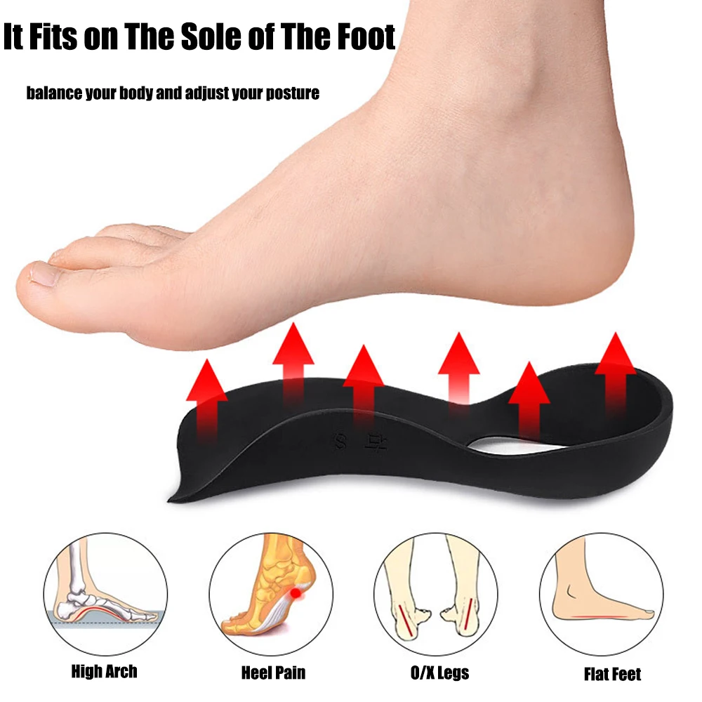 Orthotic Insoles for Plantar Fasciitis Pain Relief Therapy Flat Feet Arch Support Insoles for Shoes Women Men XO-Legs Corrector