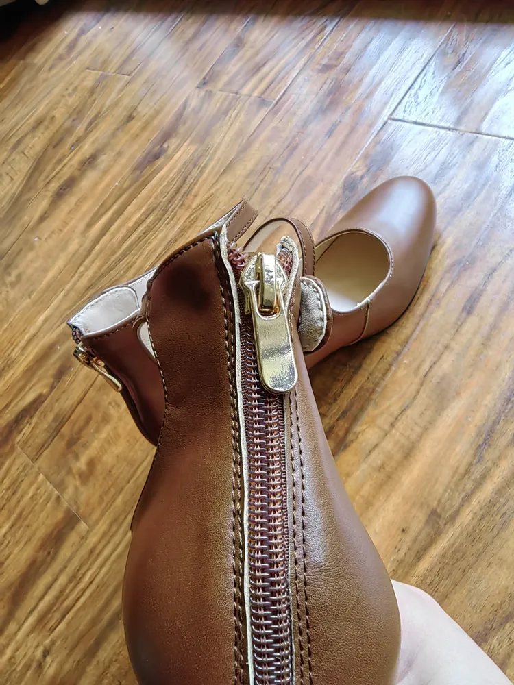 MKKHOU Fashion Pumps New High Quality Leather Retro Mary Jane Shoes Round Toe Chunky Heel High Heels Commuter Women Shoes