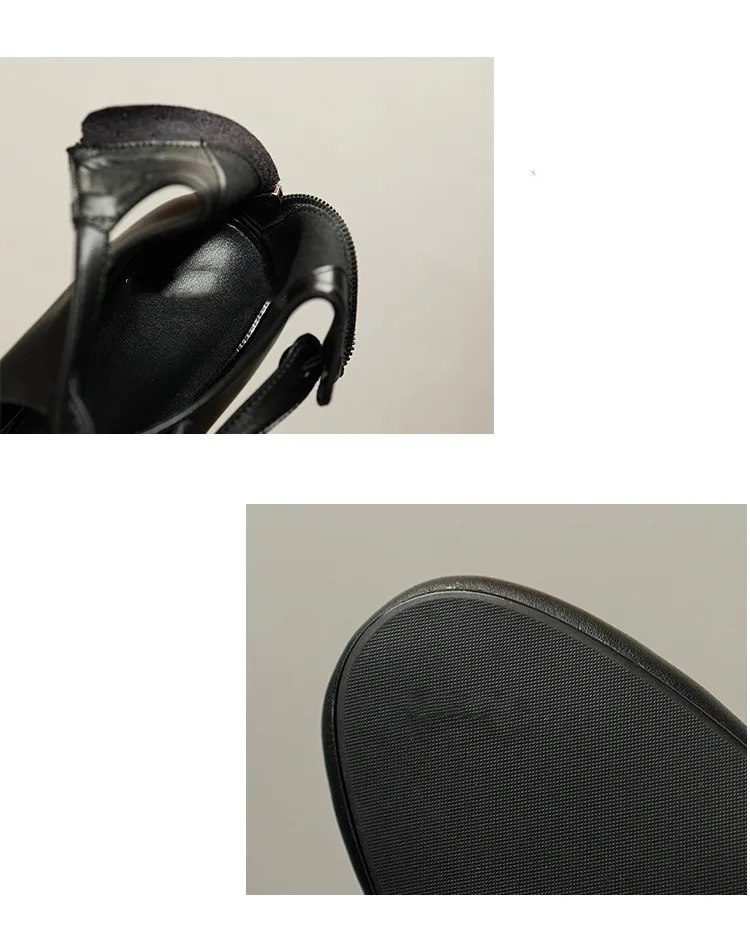 MKKHOU Fashion Pumps New High Quality Leather Retro Mary Jane Shoes Round Toe Chunky Heel High Heels Commuter Women Shoes
