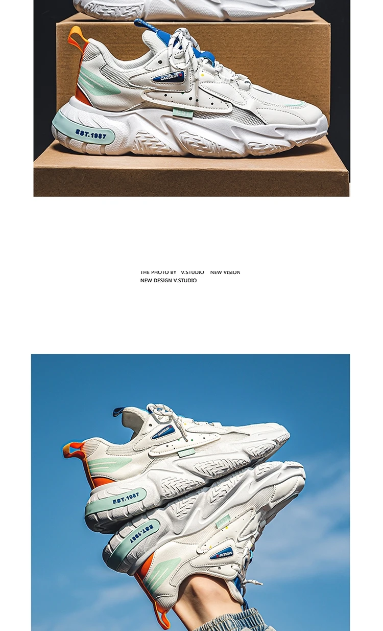 2023 New Fashion Shoes Men Chunky Sneakers Mesh Lightweight Trendy Casual Shoes Non-slip Tennis Sports Shoes Athletic