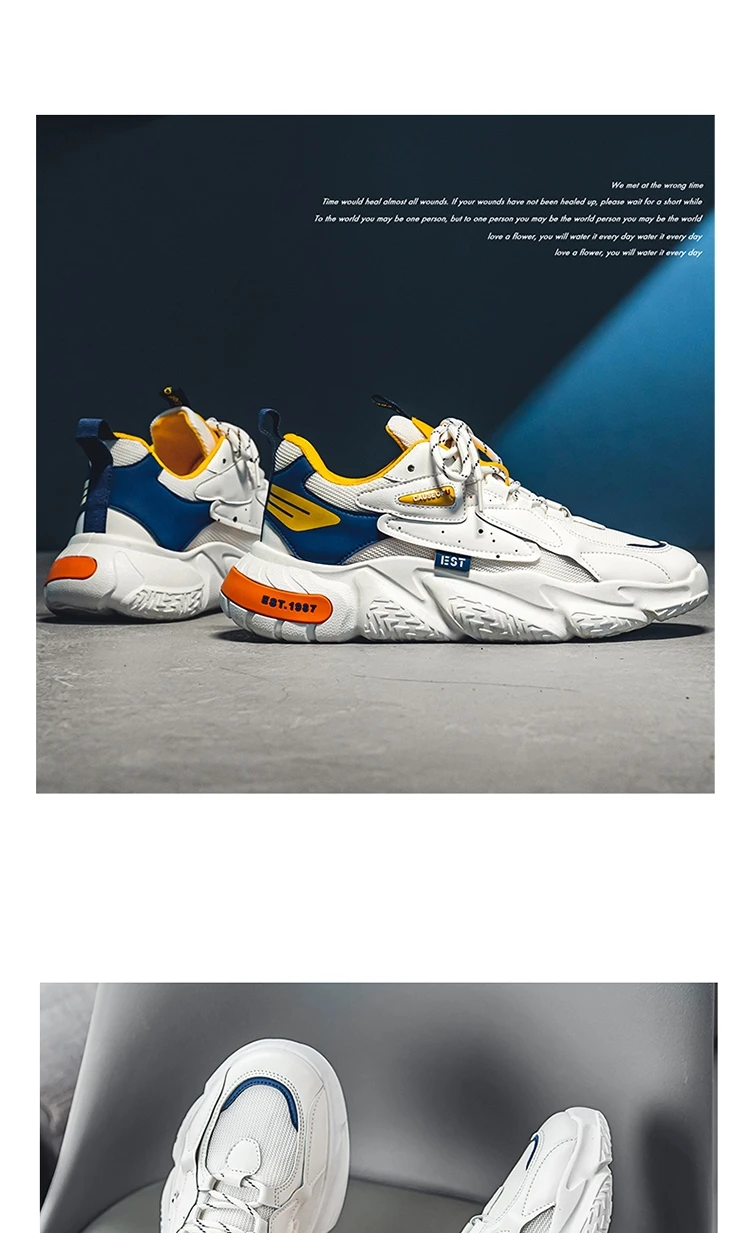 2023 New Fashion Shoes Men Chunky Sneakers Mesh Lightweight Trendy Casual Shoes Non-slip Tennis Sports Shoes Athletic