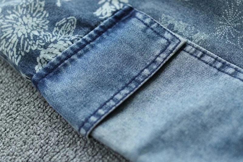 Amax luluE British 2024 Summer New Fashion Women Denim Printed Skirts Ladies Elastic Loose Skirt Female Casual Vintage Clothing
