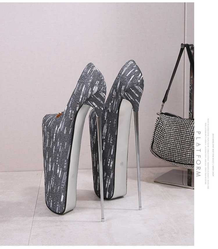 SDTRFT Catwalk Shows Pumps Gold Red Shoes Woman 20cm 22cm 30cm Metal Thin Heels Bridal Zapatos Mujer Party Dance Girl's Stiletto