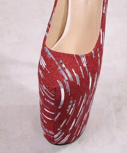 SDTRFT Catwalk Shows Pumps Gold Red Shoes Woman 20cm 22cm 30cm Metal Thin Heels Bridal Zapatos Mujer Party Dance Girl's Stiletto