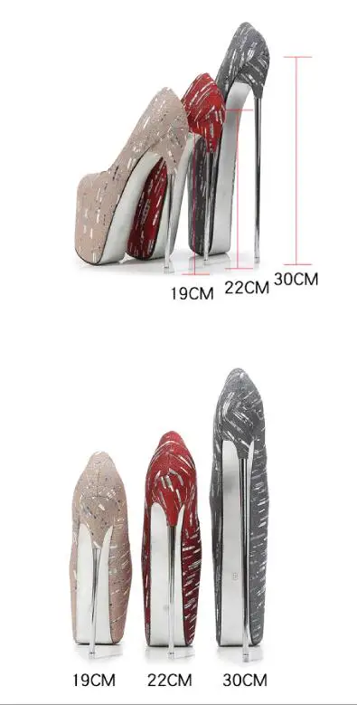 SDTRFT Catwalk Shows Pumps Gold Red Shoes Woman 20cm 22cm 30cm Metal Thin Heels Bridal Zapatos Mujer Party Dance Girl's Stiletto