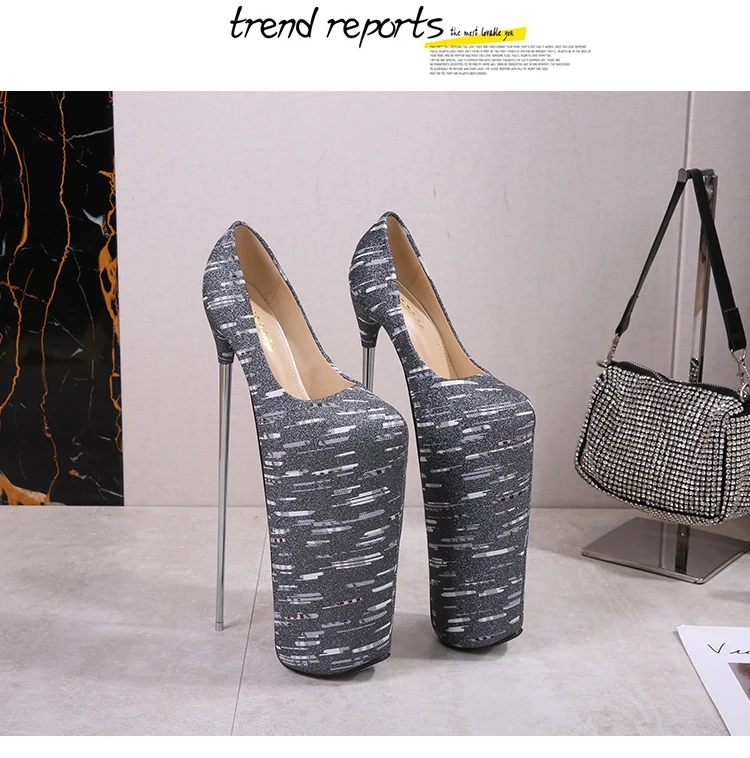 SDTRFT Catwalk Shows Pumps Gold Red Shoes Woman 20cm 22cm 30cm Metal Thin Heels Bridal Zapatos Mujer Party Dance Girl's Stiletto
