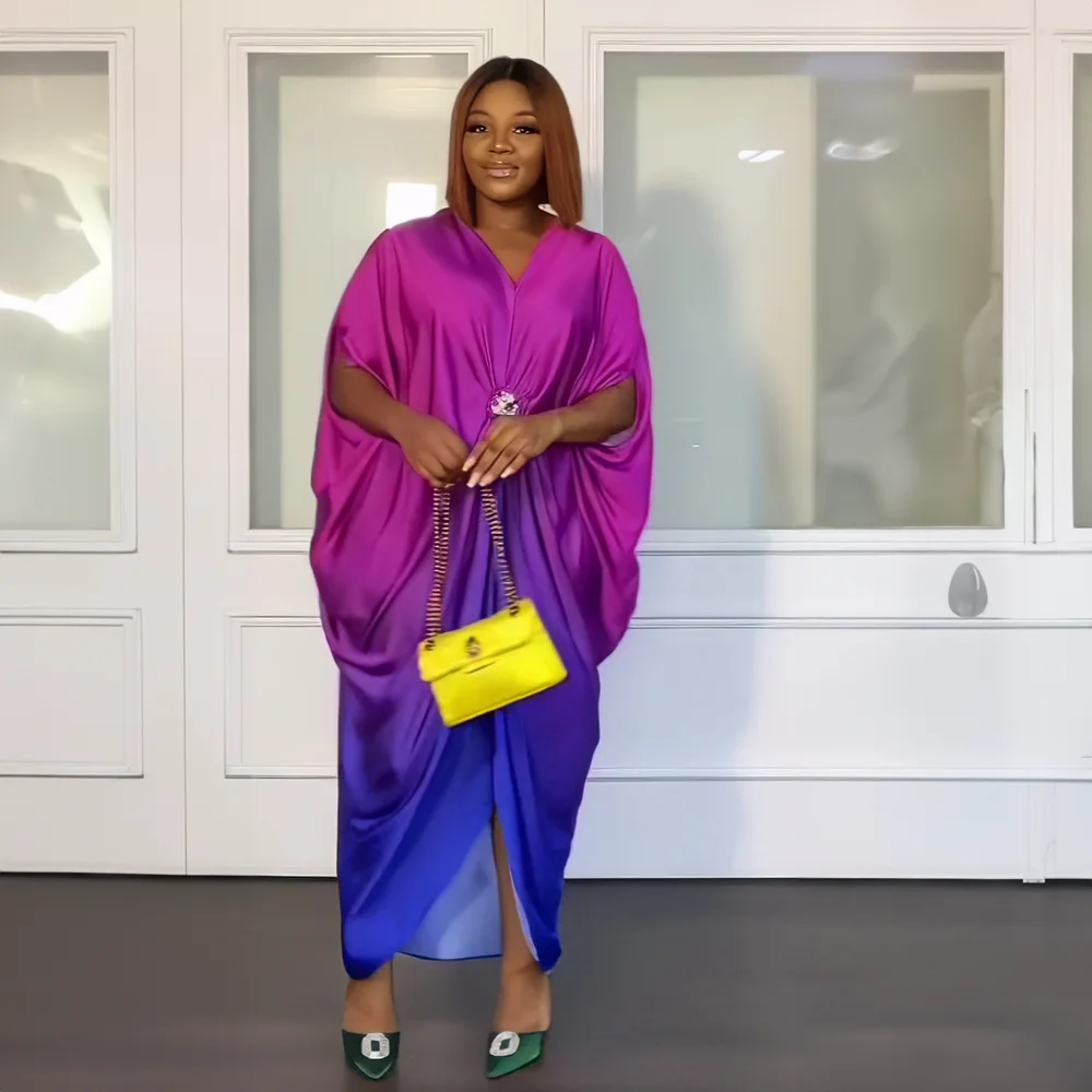 2023 Summer African Fashion Design Sleek Rayon Dress Nigeria's Latest Abaya