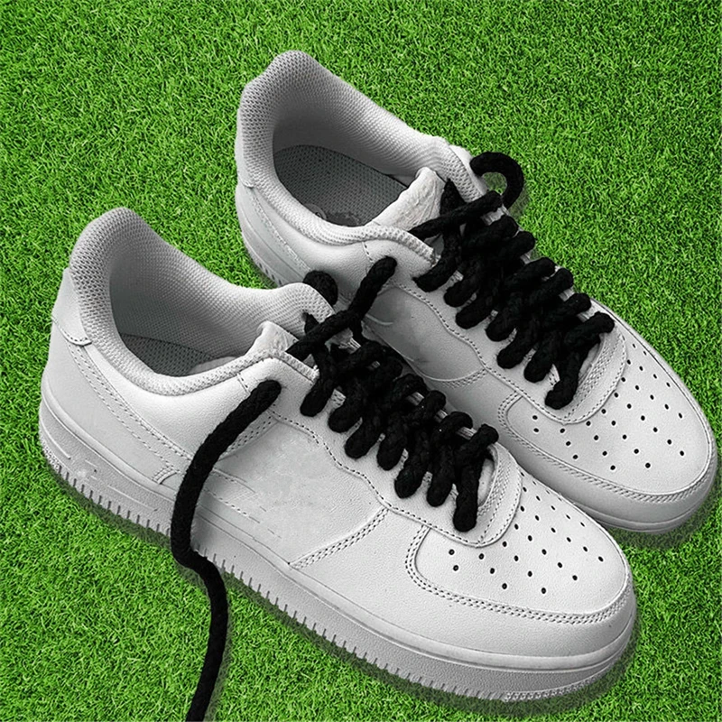 Linen Cotton Shoe laces 7mm Bold Round Shoelaces for Sneakers Laces Shoes Boot Shoelace 100/120/140/160/180CM Shoestrings 1Pair