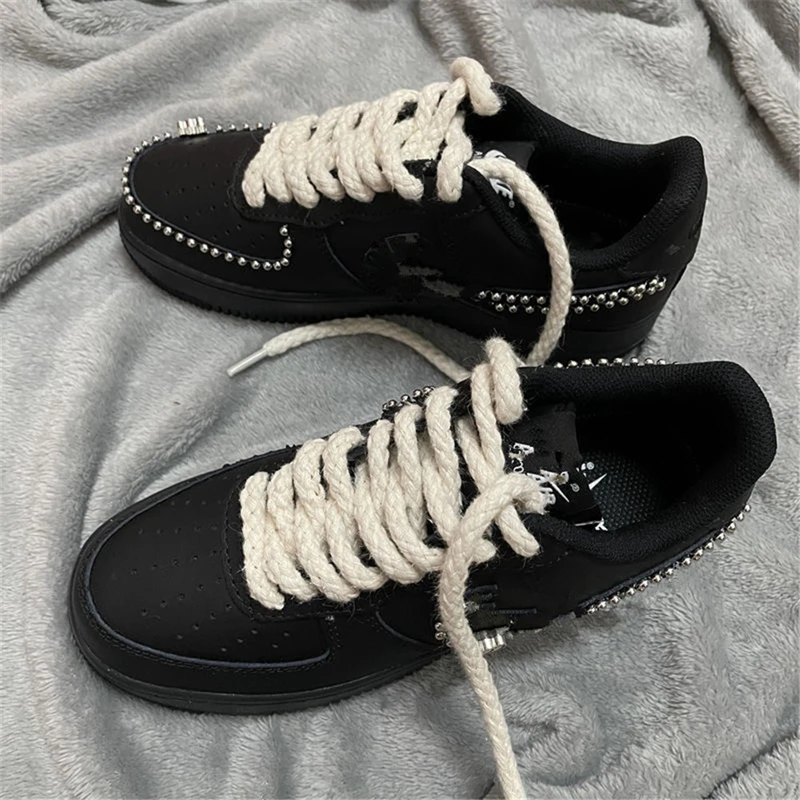 Linen Cotton Shoe laces 7mm Bold Round Shoelaces for Sneakers Laces Shoes Boot Shoelace 100/120/140/160/180CM Shoestrings 1Pair