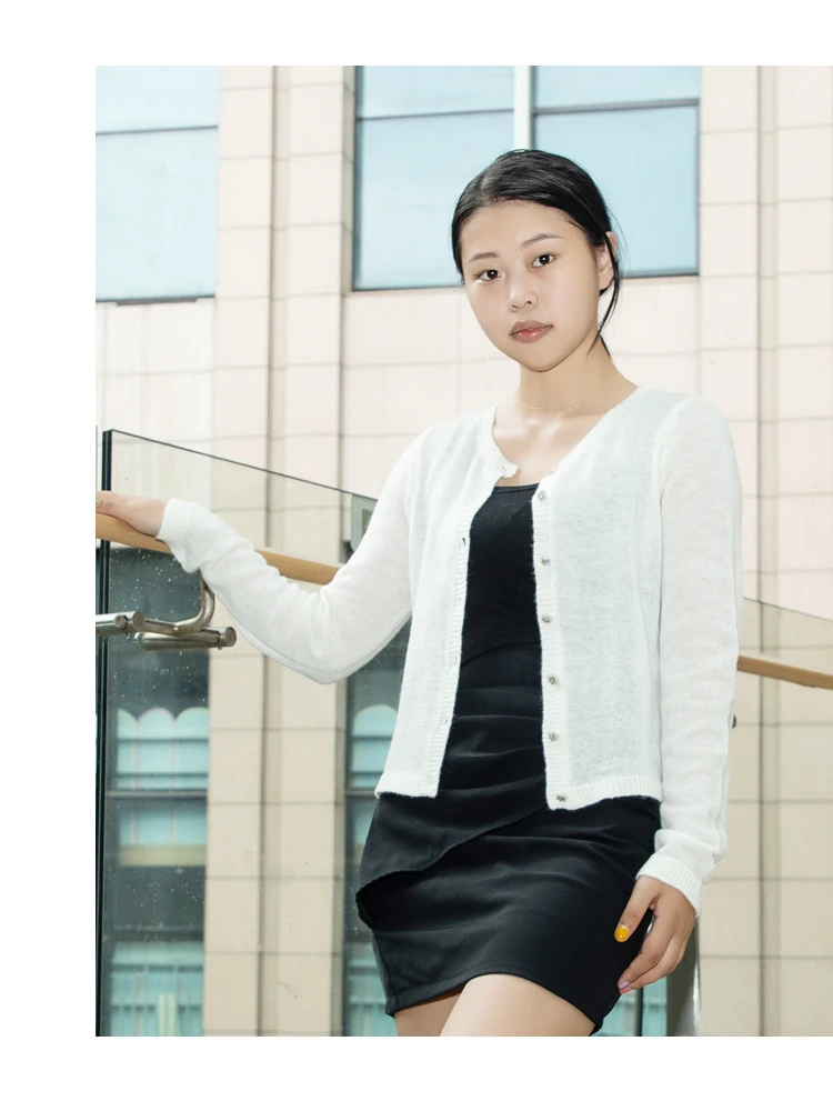 Pink Clothing Cropped Knitted Ladies Sweaters Cardigan Female Women's Coat Spring 2025 Tricot Outerwear Crochet Top Jersey Black
