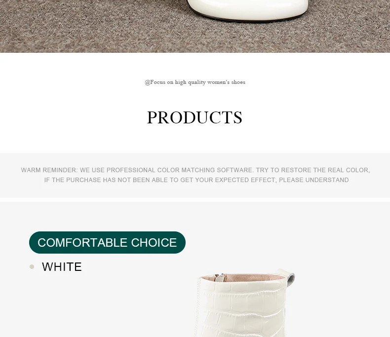 PRXDONG New Women's Square High Heels Genuine Cow Leather Luxury Shoes Fashion Comfortable Round Toe Ankle Boots Autumn Winter