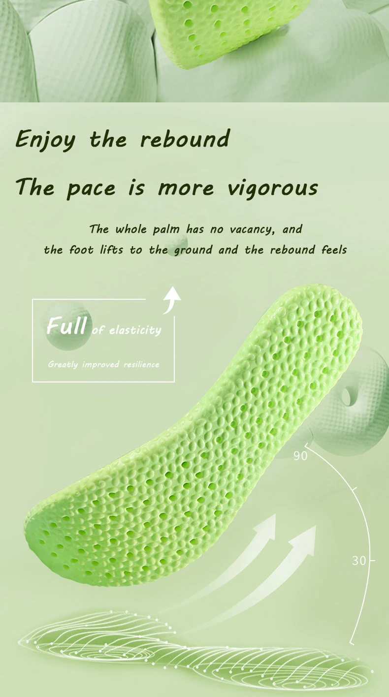 1pair Wormwood Deodorant Insoles Soft Breathable Sport Cushioning Inserts for Men Women Boost Shoe Pads Mesh Can Cut Size Insole