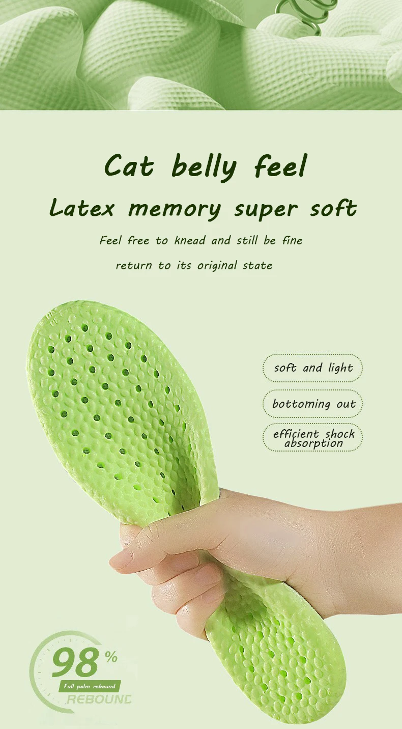 1pair Wormwood Deodorant Insoles Soft Breathable Sport Cushioning Inserts for Men Women Boost Shoe Pads Mesh Can Cut Size Insole