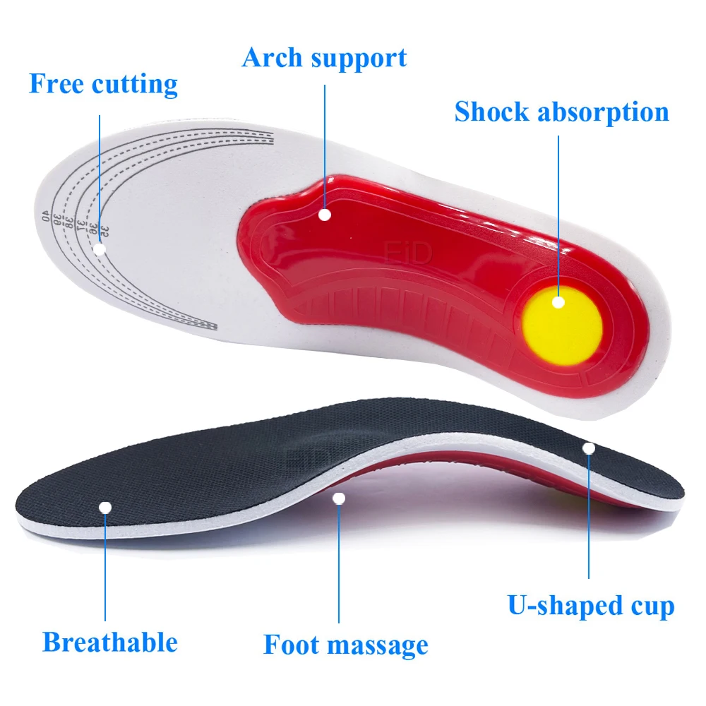 Orthopedic Insoles for Flat Foot Orthotics Gel shoes sole Insert Pad Arch Support Pad For Plantar fasciitis Feet Care man women