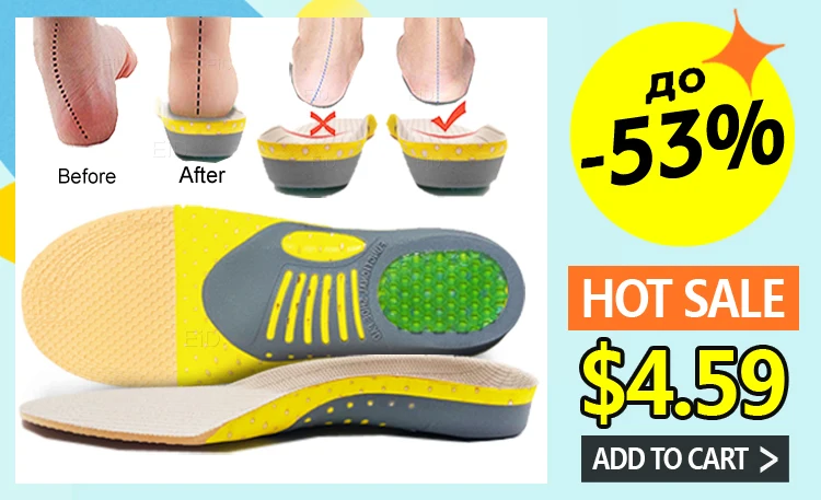 Orthopedic Insoles for Flat Foot Orthotics Gel shoes sole Insert Pad Arch Support Pad For Plantar fasciitis Feet Care man women