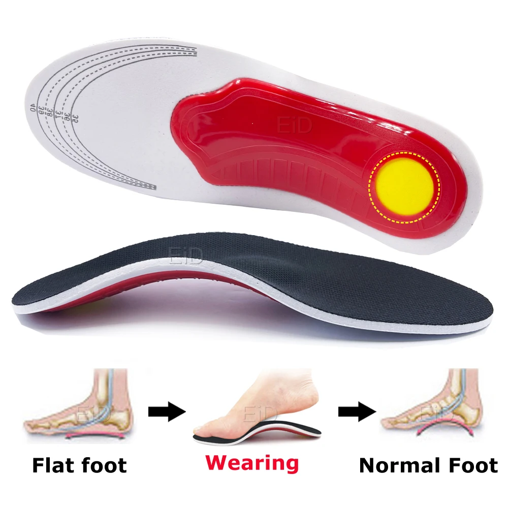 Orthopedic Insoles for Flat Foot Orthotics Gel shoes sole Insert Pad Arch Support Pad For Plantar fasciitis Feet Care man women