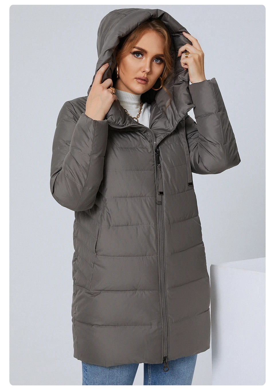 GASMAN 2022 Women's down jacket Fashion Classic Brand Woman winter parka Long Puffer plus size 6xl Warm coat women Hot sale 180