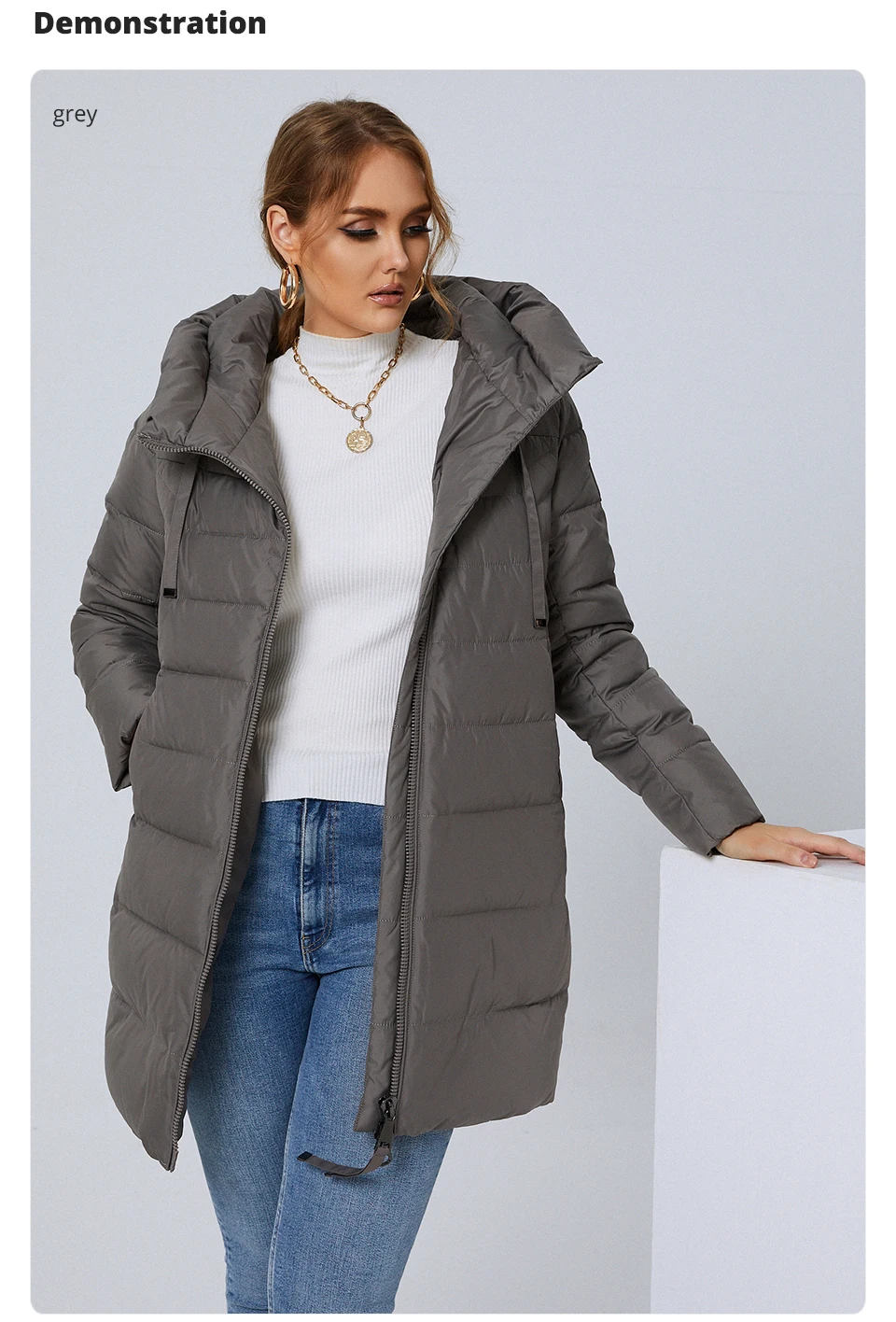 GASMAN 2022 Women's down jacket Fashion Classic Brand Woman winter parka Long Puffer plus size 6xl Warm coat women Hot sale 180