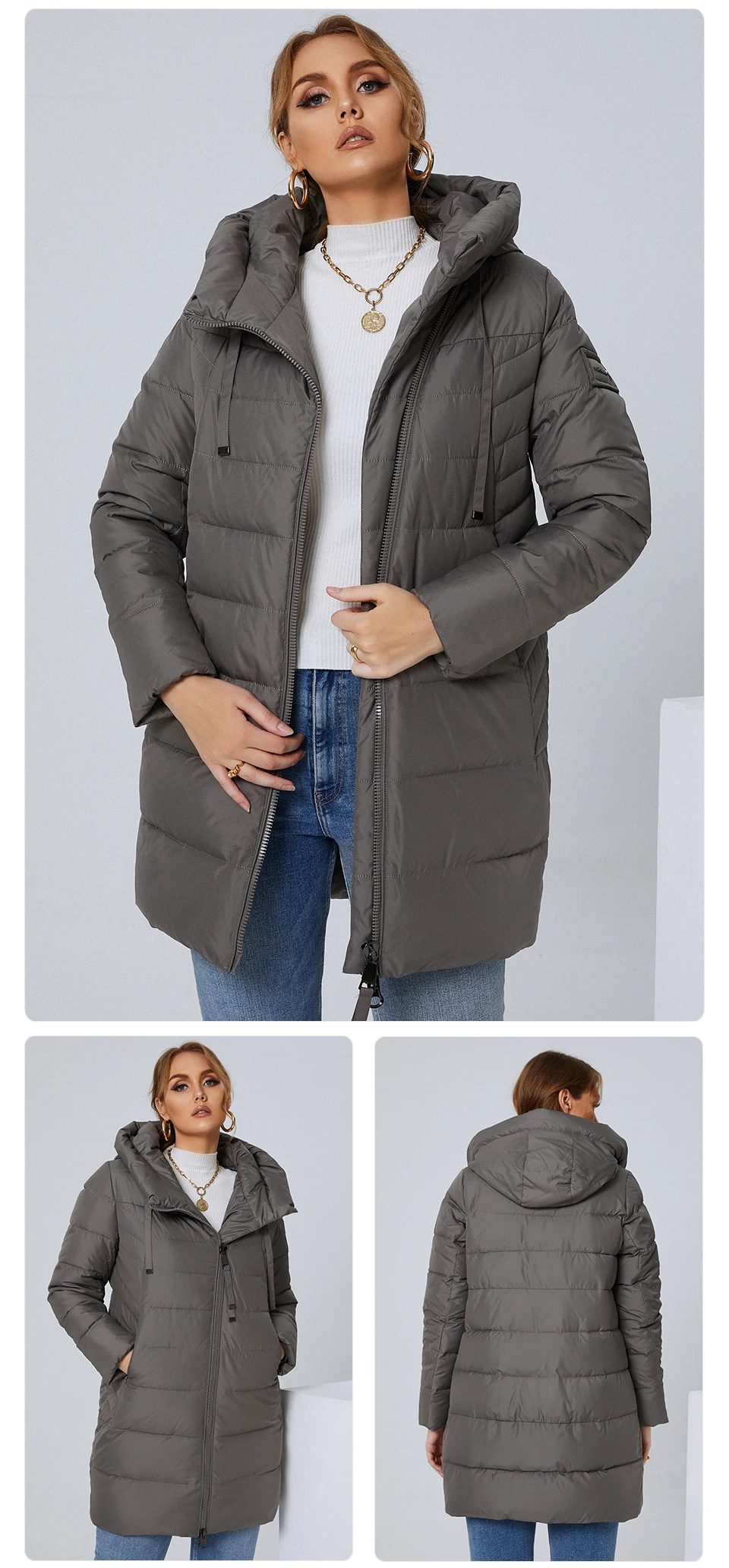 GASMAN 2022 Women's down jacket Fashion Classic Brand Woman winter parka Long Puffer plus size 6xl Warm coat women Hot sale 180