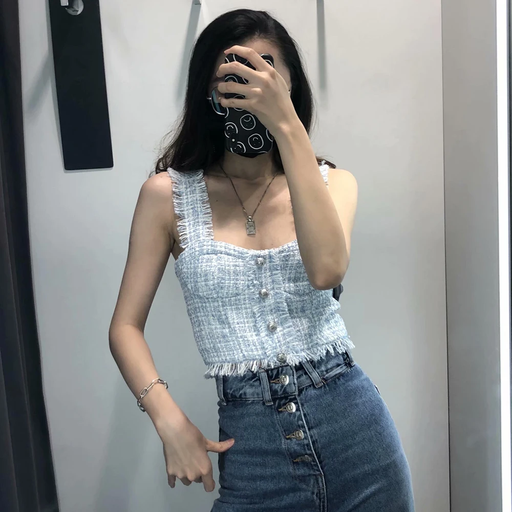 Klacwaya Tops For Women Fashion Halter Top Neck Women'S Tube Top With Open Shoulders Egirl Clothes Aesthetic Omighty Tank Top