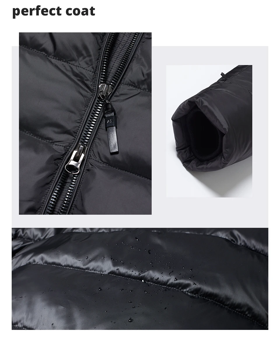 Astrid Winter Women's coat women parka long warm fashion black quilted jacket with natural fur collar female clothing ZR-7266