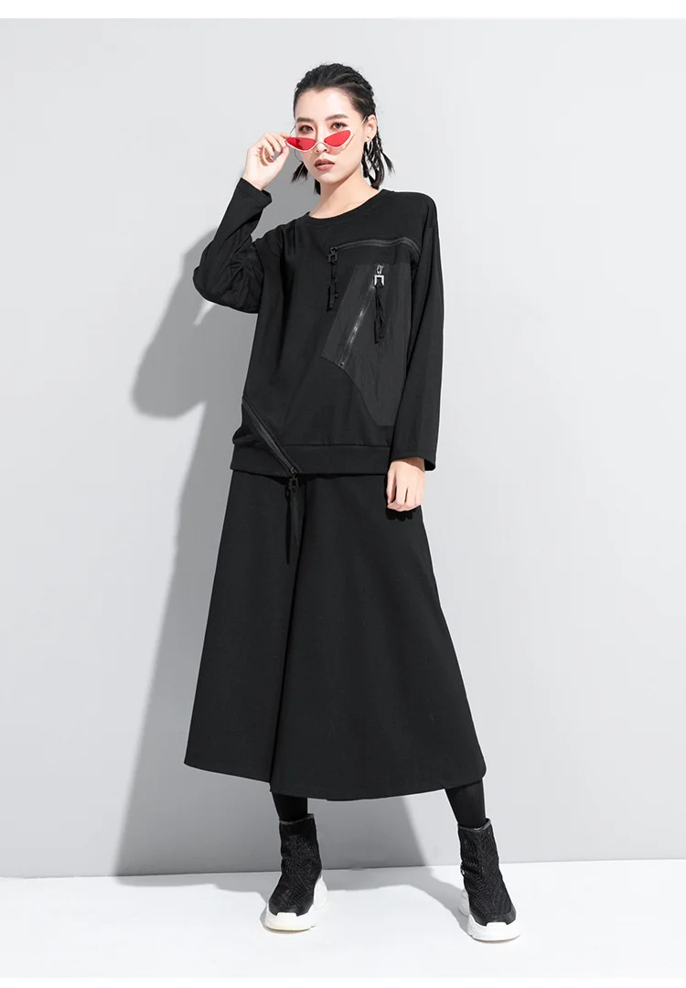 Amax LuluE European Designer Womens Fashion Black Tee Shirts Ladies Loose Punk Tshirts Females Casual Vintage Luxury Streetwear