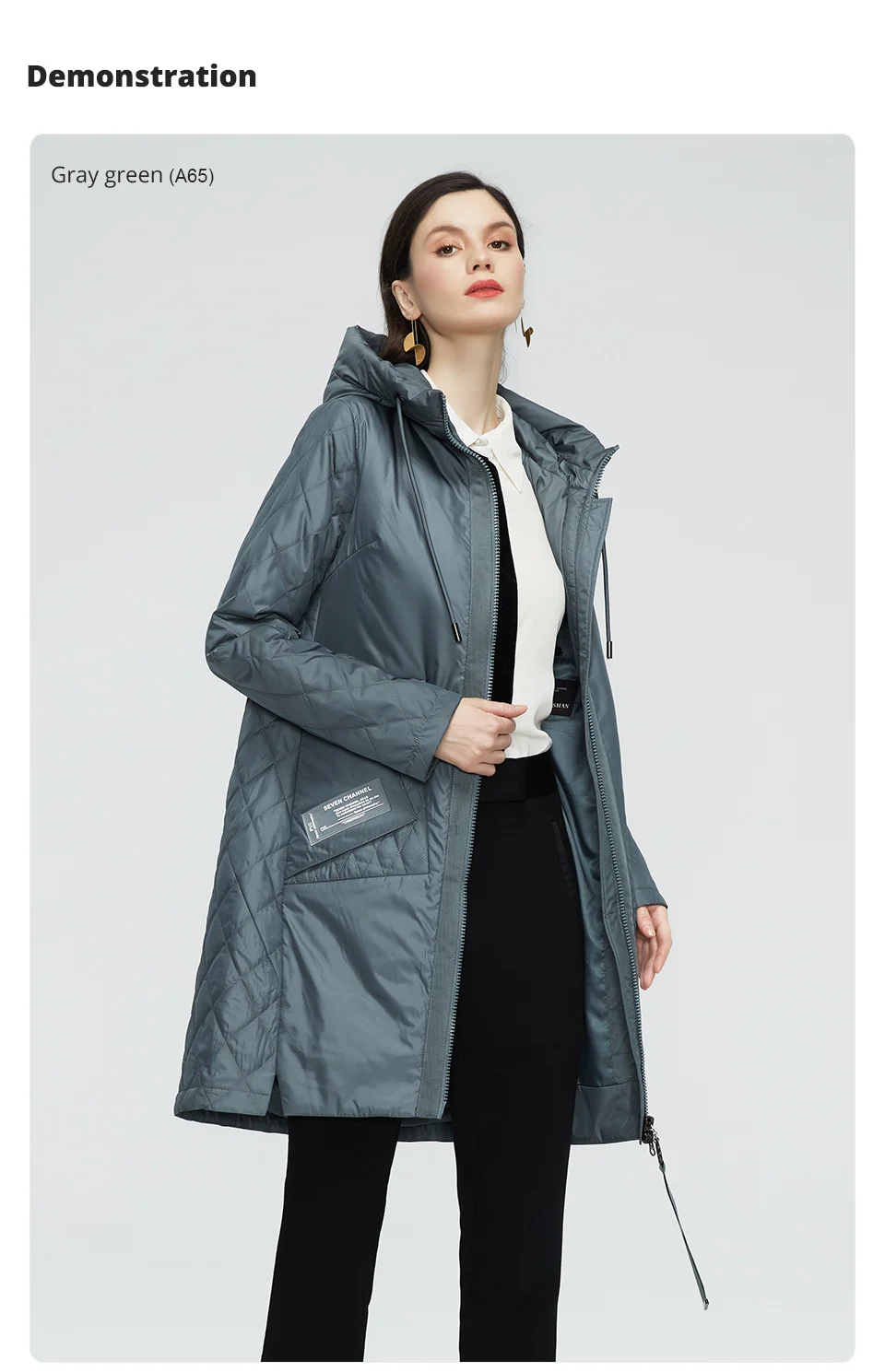 GASMAN 2022 New trench Coat female Women's spring jacket Autumn coat women long parka outwear Slim fashion casual Jackets 21150