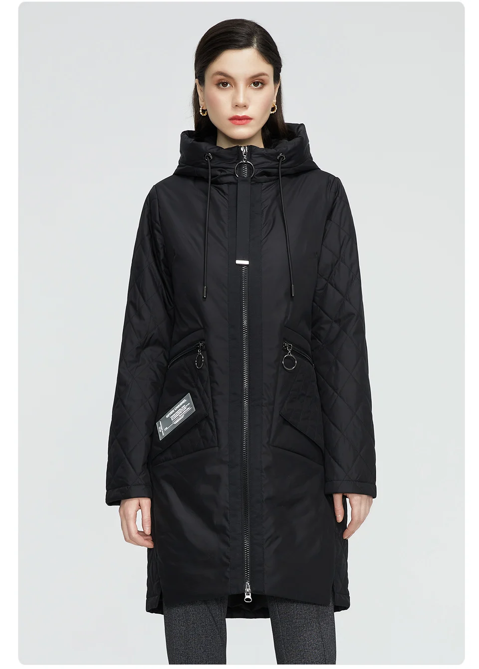 GASMAN 2022 New trench Coat female Women's spring jacket Autumn coat women long parka outwear Slim fashion casual Jackets 21150