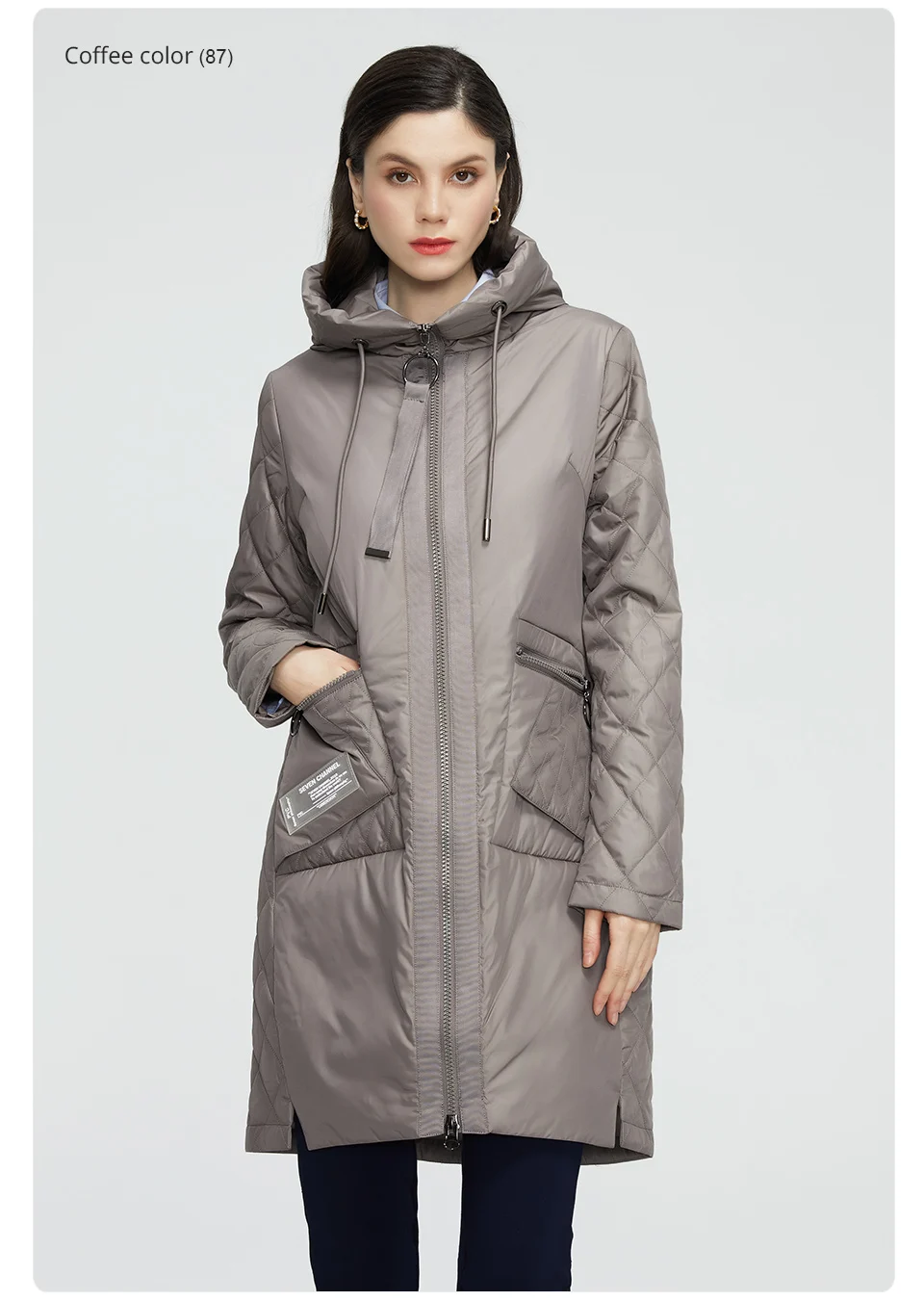 GASMAN 2022 New trench Coat female Women's spring jacket Autumn coat women long parka outwear Slim fashion casual Jackets 21150