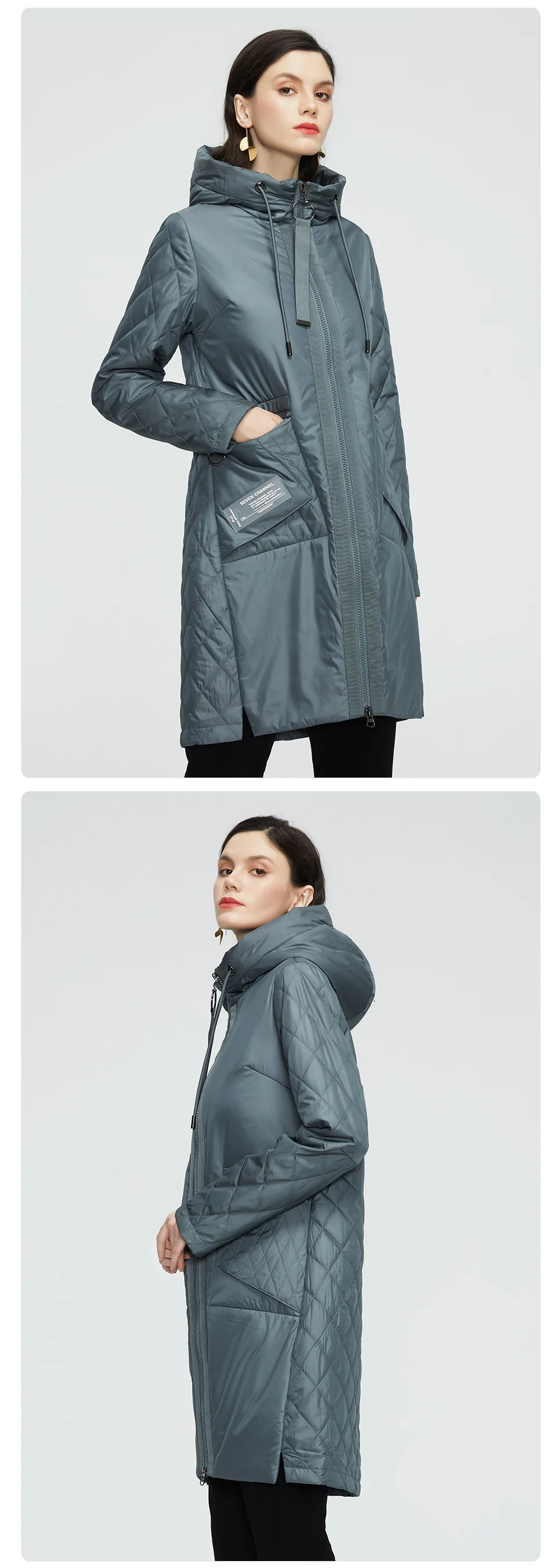 GASMAN 2022 New trench Coat female Women's spring jacket Autumn coat women long parka outwear Slim fashion casual Jackets 21150