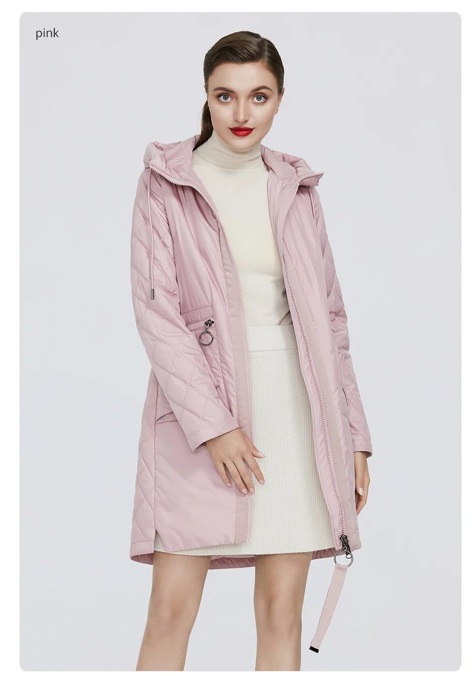GASMAN 2022 New trench Coat female Women's spring jacket Autumn coat women long parka outwear Slim fashion casual Jackets 21150