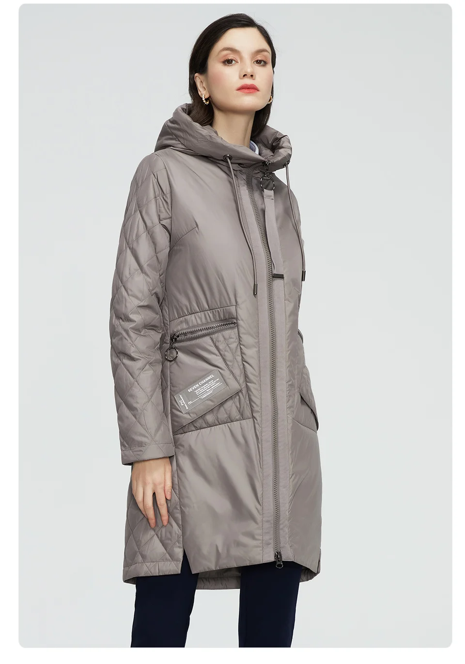GASMAN 2022 New trench Coat female Women's spring jacket Autumn coat women long parka outwear Slim fashion casual Jackets 21150