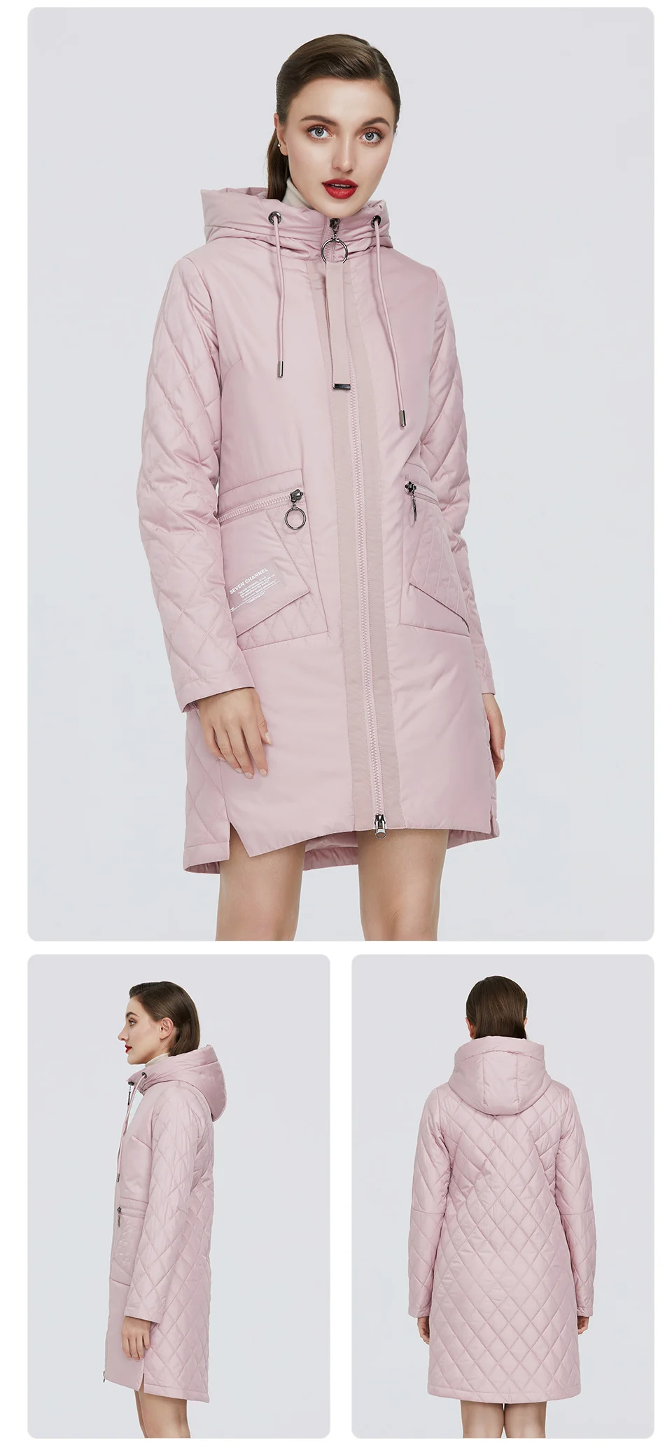GASMAN 2022 New trench Coat female Women's spring jacket Autumn coat women long parka outwear Slim fashion casual Jackets 21150